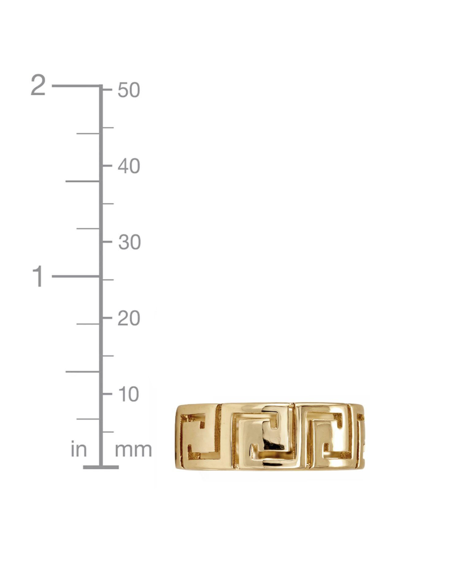 Women's Greek Key Band Ring