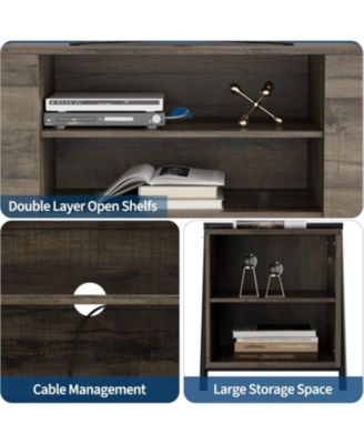 TV Stand for 47" TV, Modern Console with Adjustable Shelf, Cable Holes, Media Cabinet, U-Shaped Legs