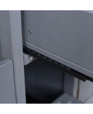  Farmhouse Rolling Outdoor Kitchen Cart Stainless Top