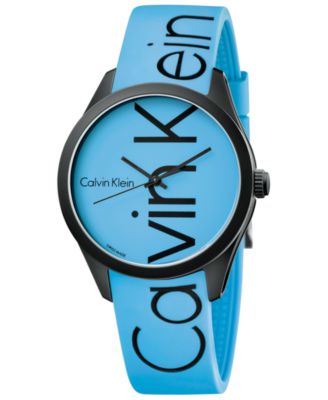 Calvin Klein - Men's Color Blue Silicone Strap Watch 40mm K5E51TVN