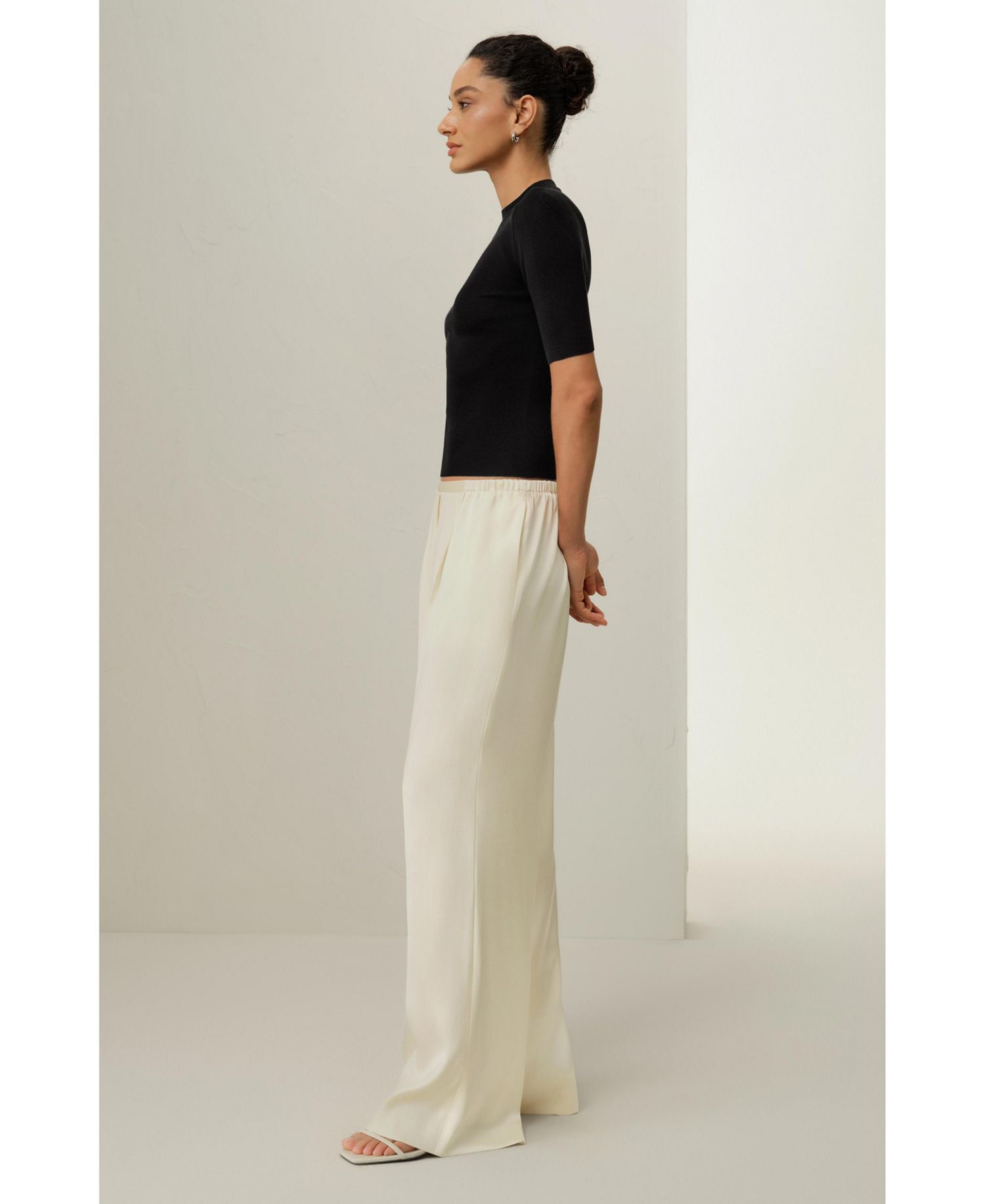 Women's Seamless Silk-Cotton Slim-Fit Knit Top