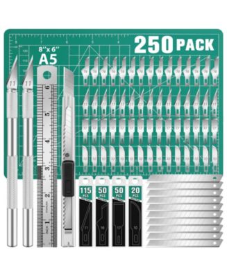 GNUADZ 250 Exacto Craft Hobby Precision Knife Blades Set Modeling ...
