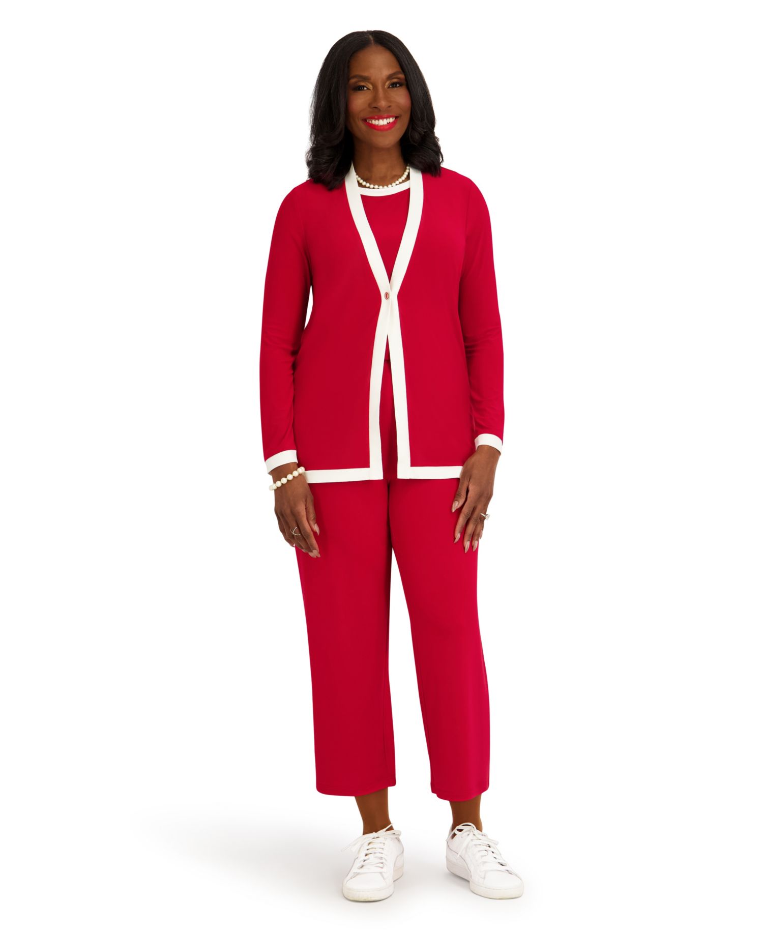 Women's V-Neck Button-Front Cardigan
