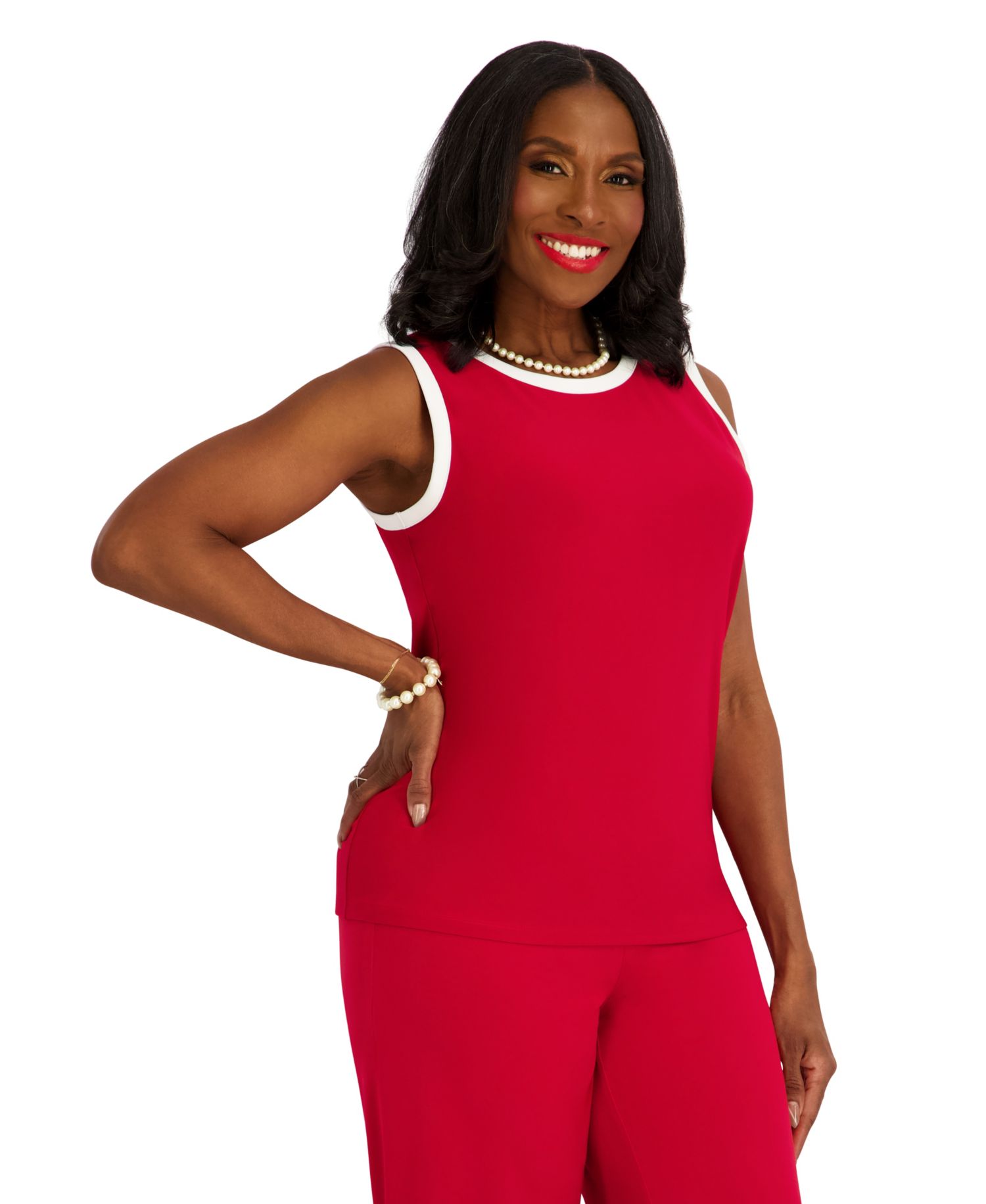 Women's Crewneck Sleeveless Blouse