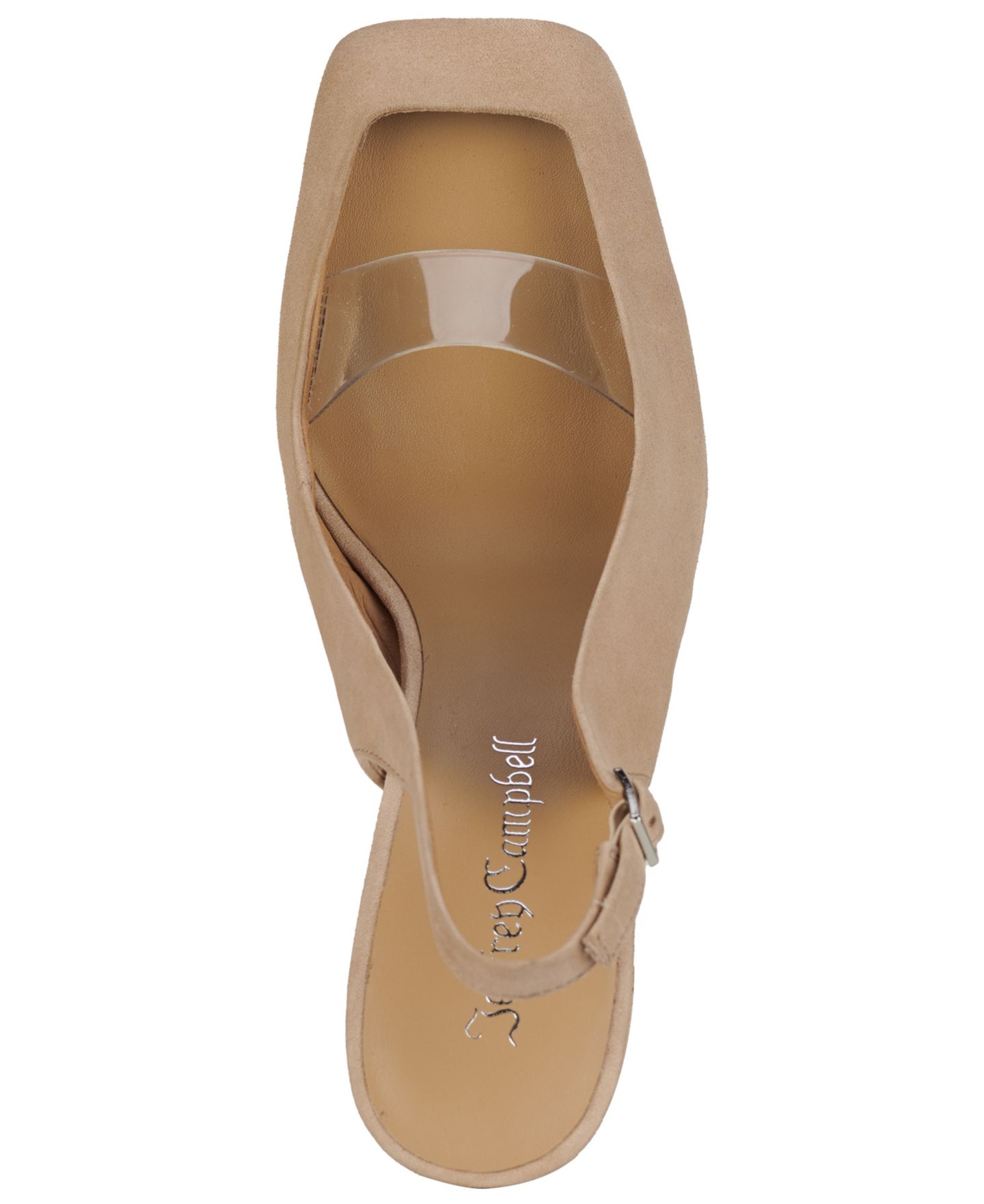 Женские туфли Jeffrey Campbell Nebulis Slingback Wedge Pumps, цвет: Бежевый замшевый — фото 4
