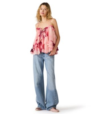 Women's Printed Sweetheart Neck Top