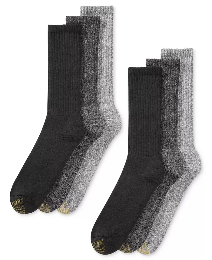 Men's 6-Pack Casual Harrington Socks - thumbnail 3
