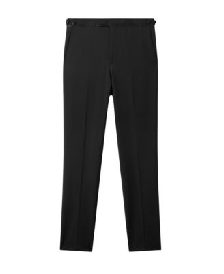 Men's Tailored-Fit Wool-Blend Tuxedo Pants