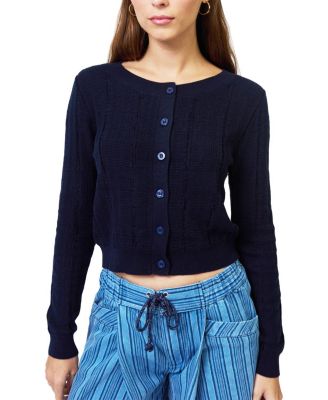 Women's Clover Novelty Stitch Cardigan