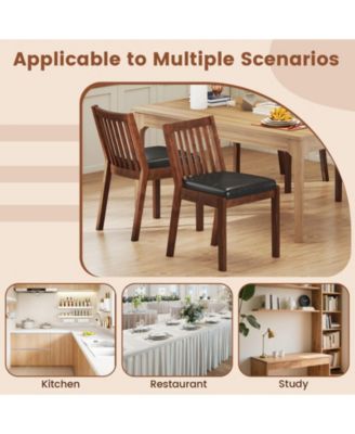 PU Leather Upholstered Dining Chairs Set of Two