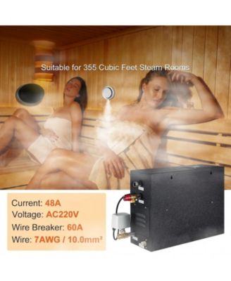 10.5 kW Steam Shower Generator with Custom Heating and 24h Timer for Home Use