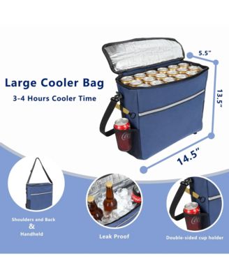 500lbs Beach Utility Carts w/ Cooler Bag & Liner Set