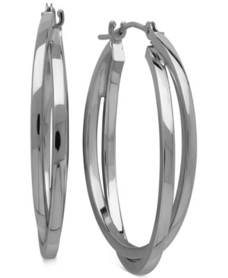 Intertwined Hoop Earrings in 14k Gold