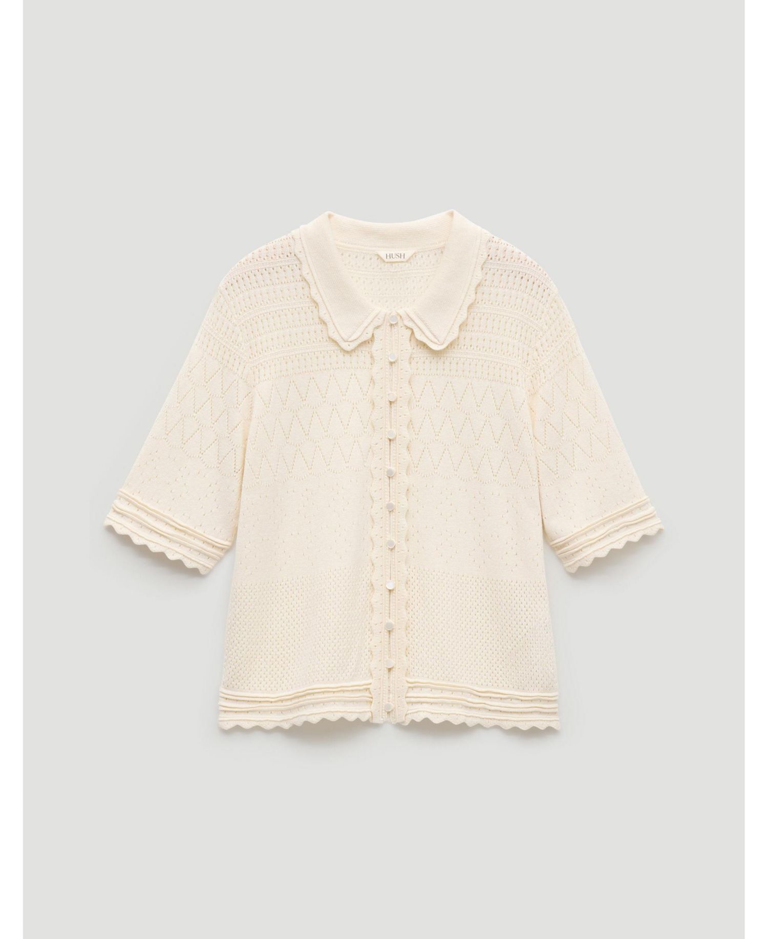 Women's Pointelle Cotton Cardigan