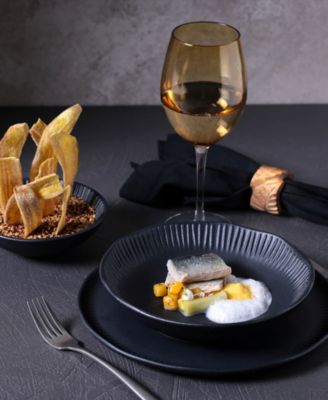 Stoneware Linhas Salad Bowls, Set of 6