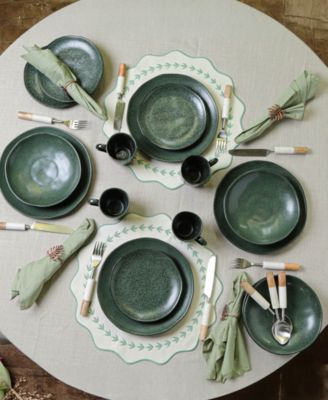Stoneware Buffet Dinner Plates, Set of 6