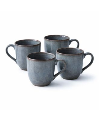 PORTO BRASIL Stoneware Coffee Mugs, Set of 4