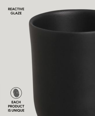 Stoneware Coup Mugs, Set of 4