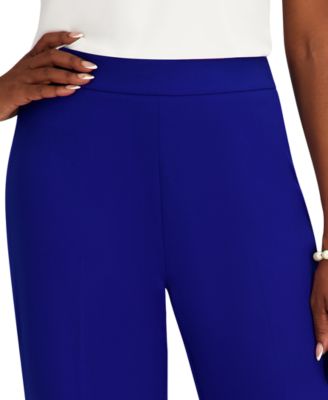 women royal blue dress pants Ankle Length Zip Slim Stretch Legging Casual striking the perfect balance LIBODU Royal Blue Women Pantsuits