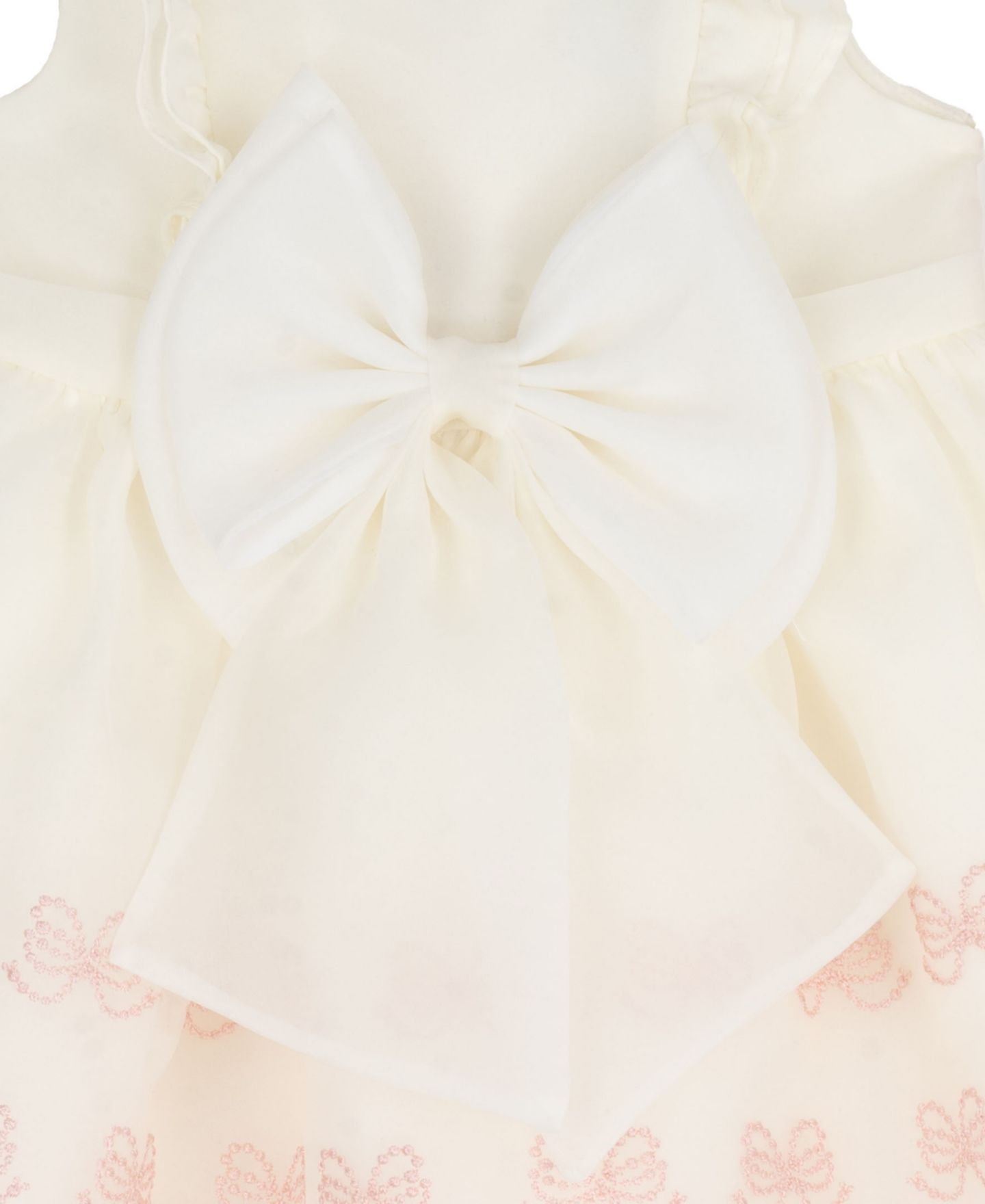 Платье Rare Editions Bow Embroidered Dress with Diaper Cover для девочек-малышей — фото 3