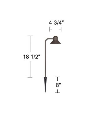Jayce High Modern Outdoor Landscape Path Lights Porch House Set of 2 LED Bulb Finish