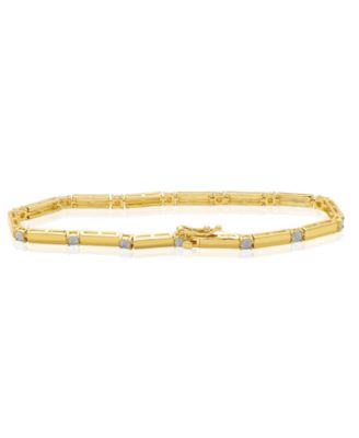 Diamond Accent (0.005  ct. t. w.) Line Laydown Bracelet