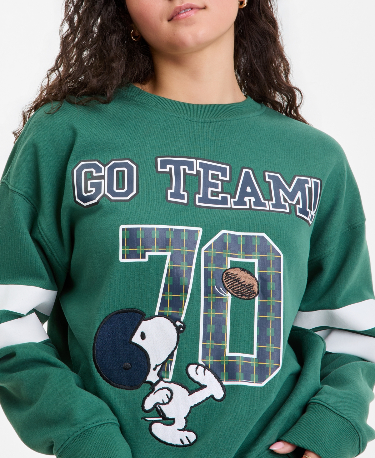Peanuts Juniors' Snoopy Go Team Fleece Sweatshirt