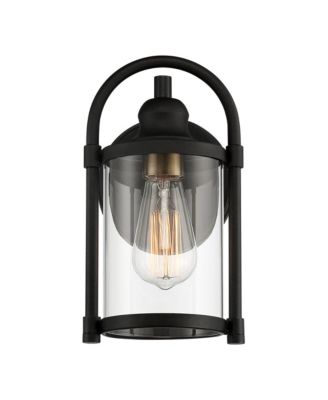 Avani Rustic Outdoor Wall Light Fixture Black Metal 10 1/4" Clear Glass Panels for Post Exterior Barn Deck House Porch Yard Patio Home