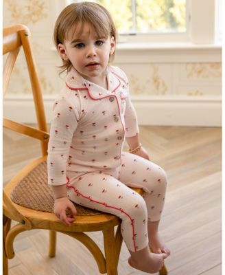 Little Girls 2 Piece "Plant Your Dreams & Grow Happy" Pointelle Lounge Set
