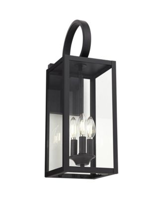 Mira Modern Outdoor Wall Light Fixture Flat 21 1/2" Clear Glass for Post Exterior Barn Deck House Porch Yard Posts Patio Home