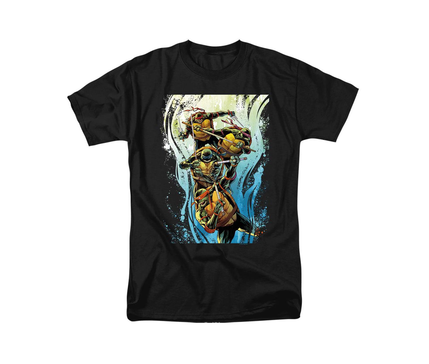 Мужская футболка Logovision Tmnt Cool Rainbow Warriors, цвет: Чёрный — фото 1