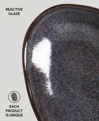 Stoneware Large Deep Oval Platters, Set of 4