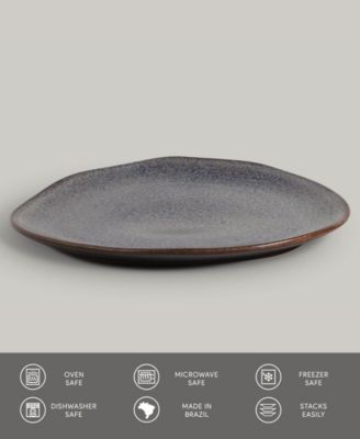 Stoneware Oval Dinner Plates, Set of 6