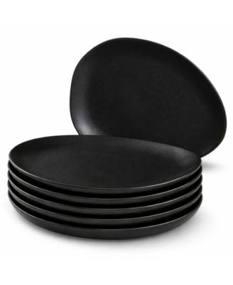 Stoneware Oval Dinner Plates, Set of 6