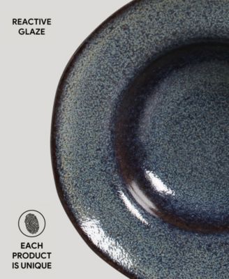 Stoneware Deep Rim Dessert Plates, Set of 4