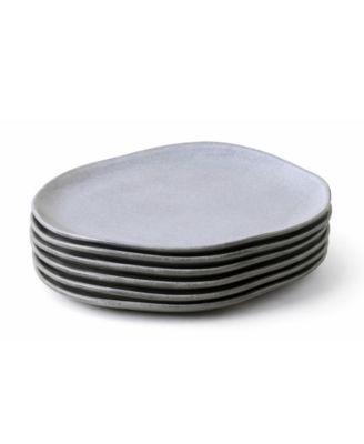 Stoneware Oval Dinner Plates, Set of 6