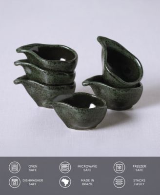 Stoneware Teardrops, Set of 6