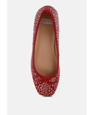 Rag and Co Womens Ningen Leopard Print Block Heel s Ballerinas