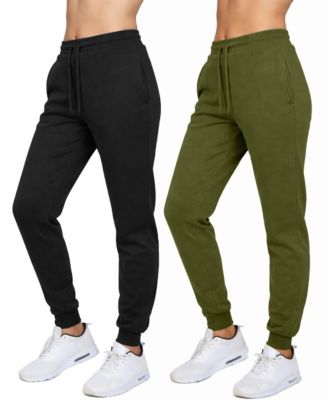 Women's Loose Fit Fleece-Lined Jogger Sweatpants-2 Pack