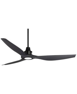 58" Modern Contemporary 3 Blade Indoor Outdoor Ceiling Fan with Light LED Remote Damp Patio Exterior House Porch