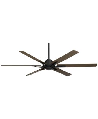 Casa Vieja - 72" Expedition Industrial Rustic Indoor Outdoor Ceiling Fan LED Light Remote Weathered Damp Rated Patio Black