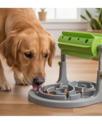 Interactive Dog and Cat Food Puzzle Slow Feeder IQ Trainer Adjustable Height for Small Medium Pets