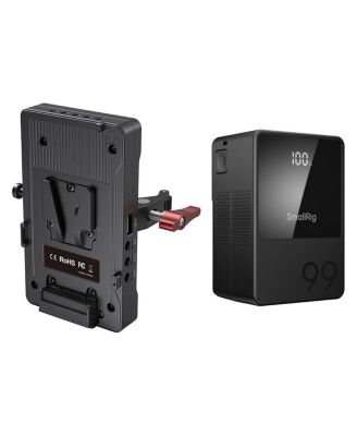 3202 V-Mount Battery Adapter Plate with Crab-Shaped Clamp, Bundle with VB99 99Wh 6800mAh Mini V-Mount Li-Ion Battery