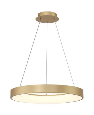 Cafferty Sanded Ring Pendant  Modern Dimmable LED Fixture for Dining Room Kitchen Island