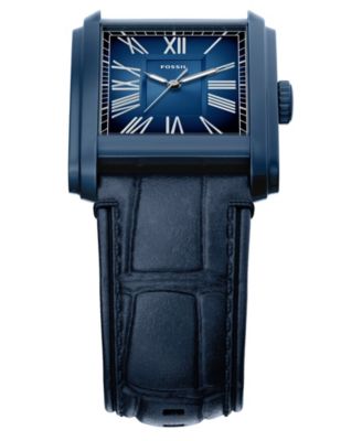 Men's Carraway Three-Hand Navy Croco Leather Watch 30mm