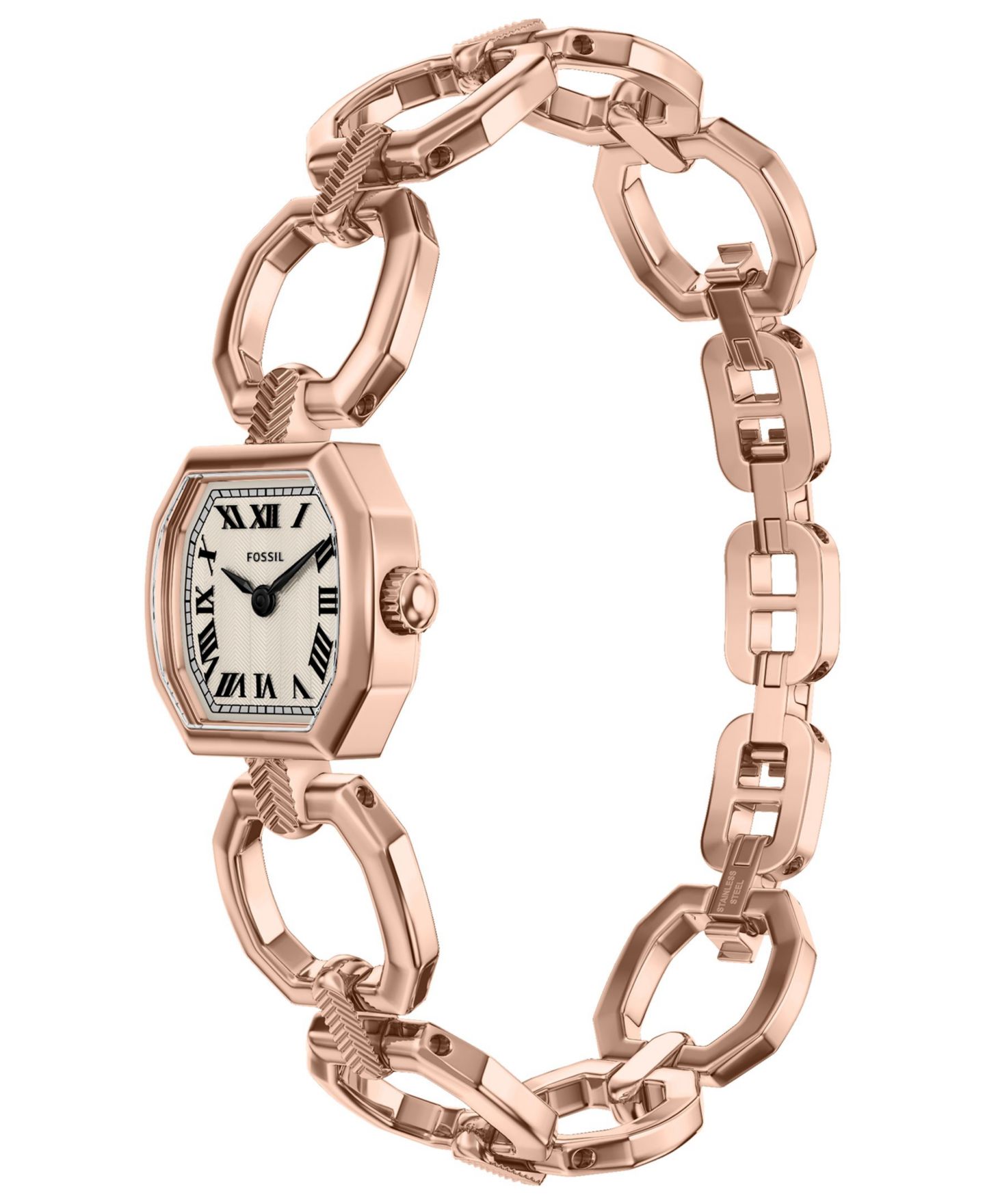 Женские часы Fossil Harlow Mini Two-Hand Rose Gold-Tone Stainless Steel Watch 20mm — фото 6