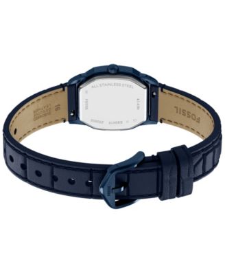 Women's Harlow Three-Hand Navy Leather Watch 27mm