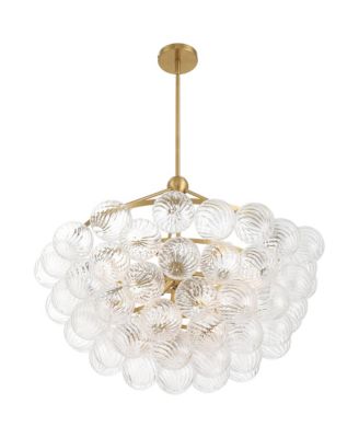 Possini Euro Albaro 27"W Fluted Glass 9-Light Pendant Light