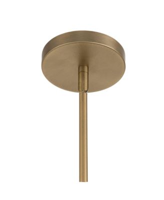 Possini Euro Hammon 14" Wide Aged Brass and Glass Pendant Light