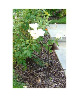 Jayce High Modern Outdoor Landscape Path Light Porch House LED Bulb Finish Metal Shade